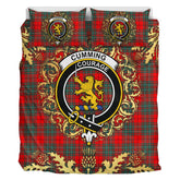 Cumming Modern Tartan Crest Bedding Set - Golden Thistle Style